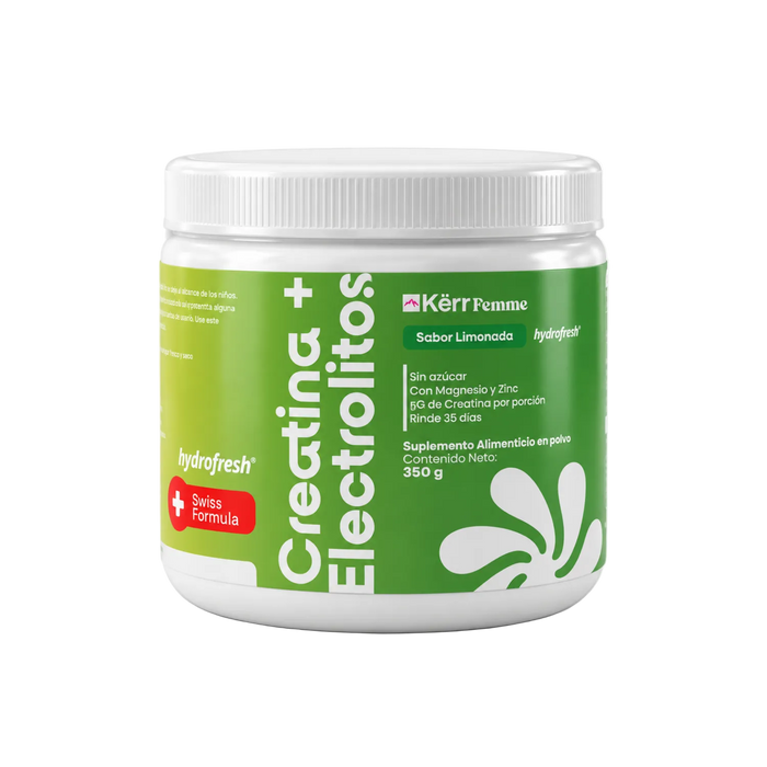 Creatina + Electrolitos Kërr Femme – Hydrofresh®, sabor limonada | 350 g (35 porciones)