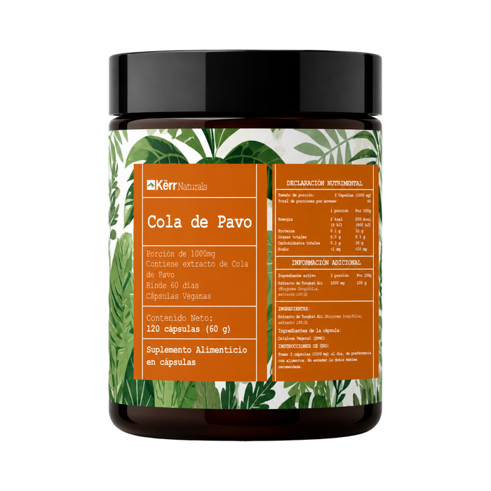 Cola de Pavo Kërr Naturals – Extracto de Trametes versicolor | 120 cápsulas veganas